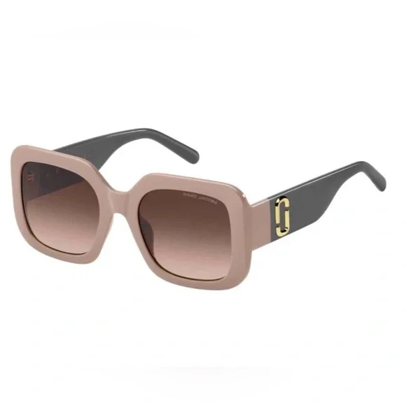 Marc Jacobs Oversized Beige & Gray Gradient Sunglasses ✨ Retail: $240 NIB - Picture 3 of 12